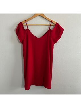 Red Cold Shoulder Dress